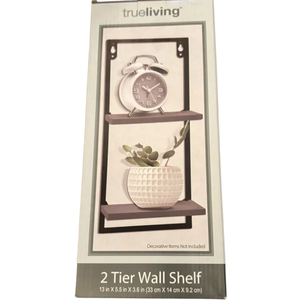 Brand new in Box True Living Two Tier Wall Shelf 13”x5.5”x3.6”‎